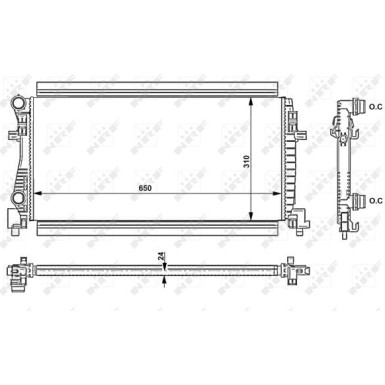 NRF | Kühler, Motorkühlung | 58438