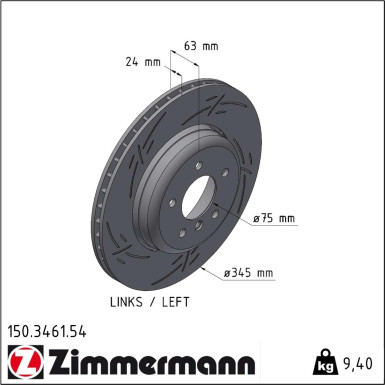 Zimmermann | Bremsscheibe | 150.3461.54