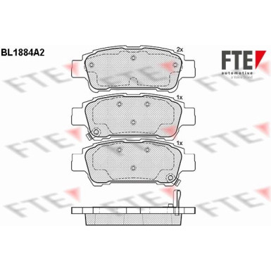 FTE | Bremsbelagsatz, Scheibenbremse | 9010469