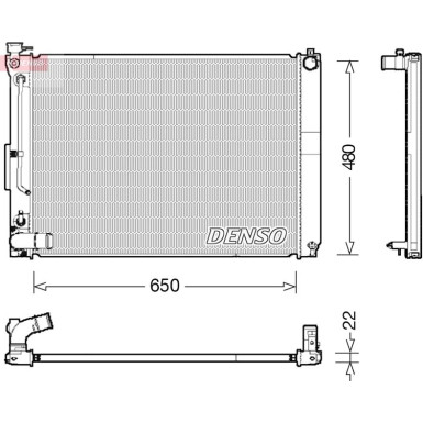 Denso | Kühler, Motorkühlung | DRM51012