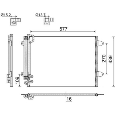 Mahle | Kondensator, Klimaanlage | AC 666 000S