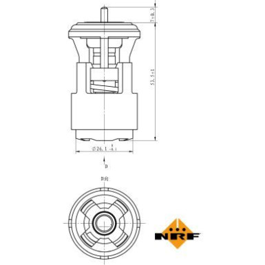 NRF | Thermostat, Kühlmittel | 725133