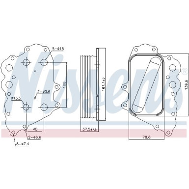 Nissens | Ölkühler, Motoröl | 91108