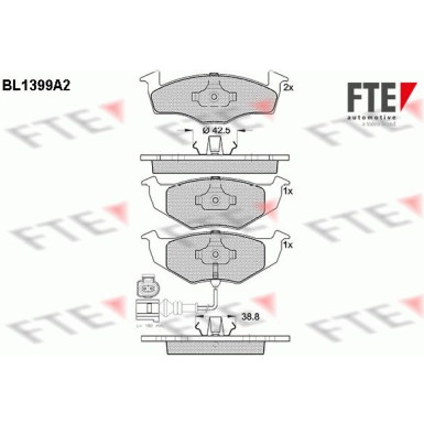 FTE | Bremsbelagsatz, Scheibenbremse | 9010172