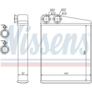 Nissens | Wärmetauscher, Innenraumheizung | 72047