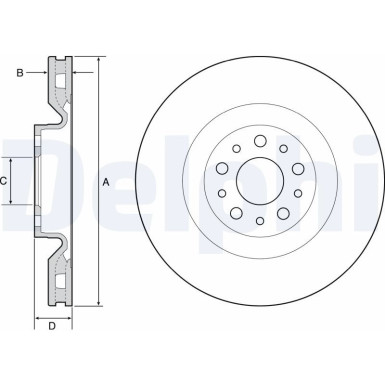 Delphi | Bremsscheibe | BG4556