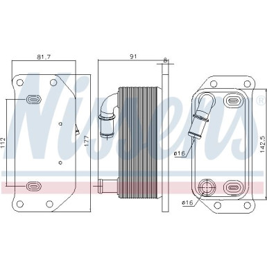 Nissens | Ölkühler, Motoröl | 91188