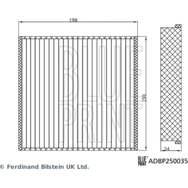 Blue Print | Filter, Innenraumluft | ADBP250035