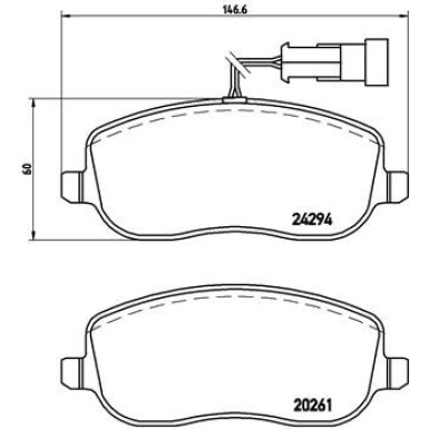 Brembo | Bremsbelagsatz, Scheibenbremse | P 23 100