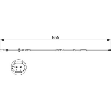 BOSCH | Warnkontakt, Bremsbelagverschleiß | 1 987 473 511
