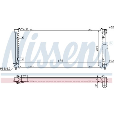 Nissens | Kühler, Motorkühlung | 640041