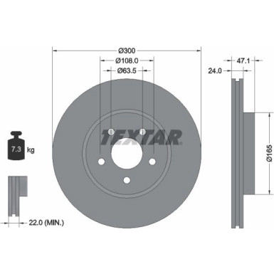 Textar | Bremsscheibe | 92109603