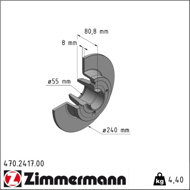 Zimmermann | Bremsscheibe | 470.2417.00