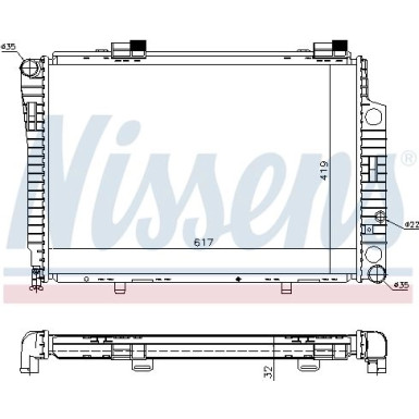 Nissens | Kühler, Motorkühlung | 62750A