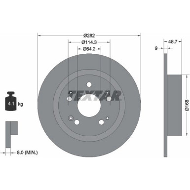 Textar | Bremsscheibe | 92204300