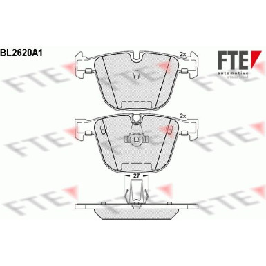 FTE | Bremsbelagsatz, Scheibenbremse | 9010868