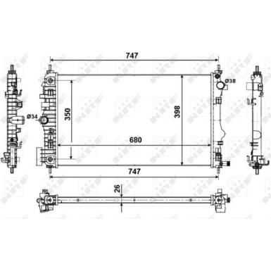 NRF | Kühler, Motorkühlung | 53775