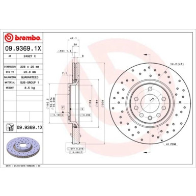 Brembo | Bremsscheibe | 09.9369.1X