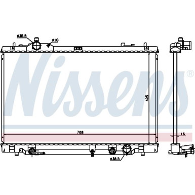 Nissens | Kühler, Motorkühlung | 646819