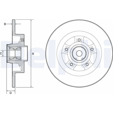 Delphi | Bremsscheibe | BG9115RS