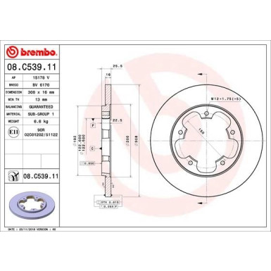 Brembo | Bremsscheibe | 08.C539.11