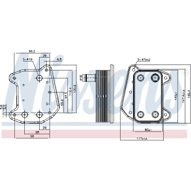 Nissens | Ölkühler, Motoröl | 91166