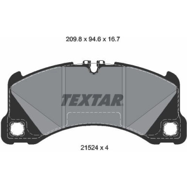 Textar | Bremsbelagsatz, Scheibenbremse | 2152401