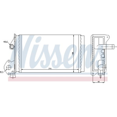 Nissens | Wärmetauscher, Innenraumheizung | 73964