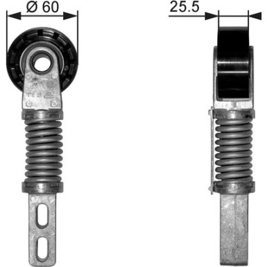 Gates | Spannrolle, Keilrippenriemen | T38355