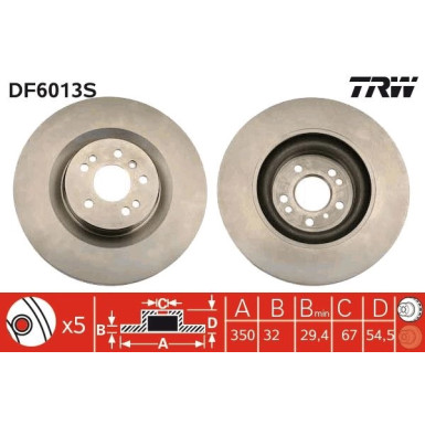 TRW | Bremsscheibe | DF6013S