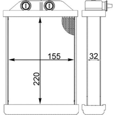 Mahle | Wärmetauscher, Innenraumheizung | AH 220 000S