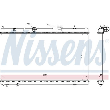 Nissens | Kühler, Motorkühlung | 636013