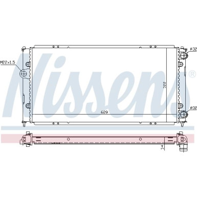 Nissens | Kühler, Motorkühlung | 652681