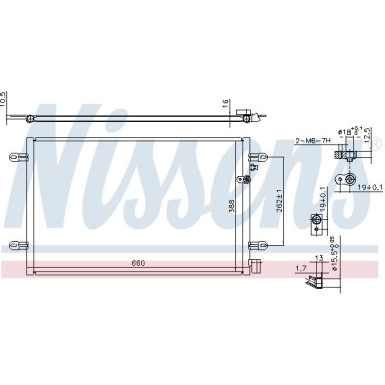 Nissens | Kondensator, Klimaanlage | 94695