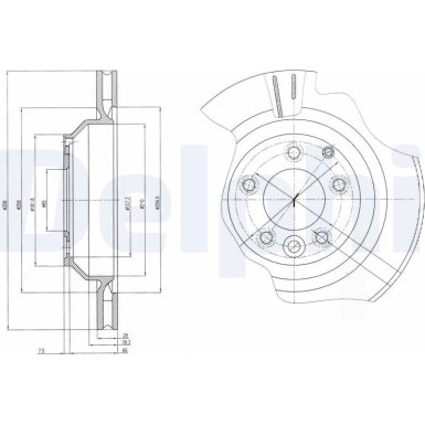 Delphi | Bremsscheibe | BG4070