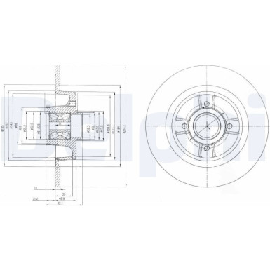 Delphi | Bremsscheibe | BG9029RS