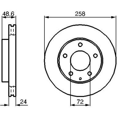 BOSCH | Bremsscheibe | 0 986 479 B25