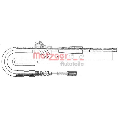Metzger | Seilzug, Feststellbremse | 10.753