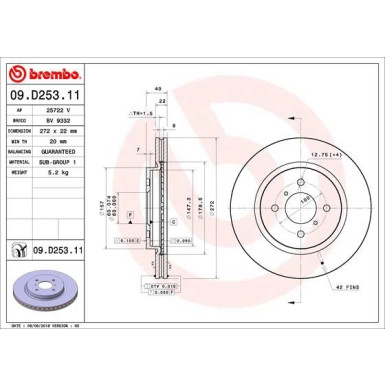 Brembo | Bremsscheibe | 09.D253.11