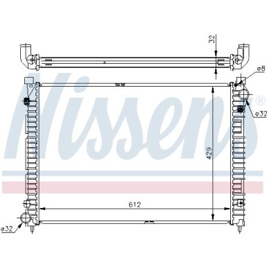 Nissens | Kühler, Motorkühlung | 64301A