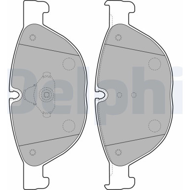 Delphi | Bremsbelagsatz, Scheibenbremse | LP2189