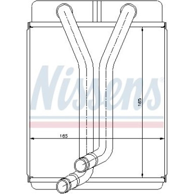 Nissens | Wärmetauscher, Innenraumheizung | 77501
