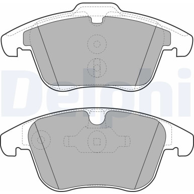 Delphi | Bremsbelagsatz, Scheibenbremse | LP1967
