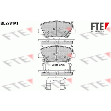 FTE | Bremsbelagsatz, Scheibenbremse | 9010979