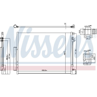 Nissens | Kondensator, Klimaanlage | 941065