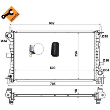 NRF | Kühler, Motorkühlung | 509615