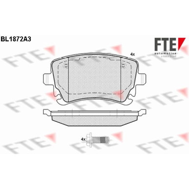 FTE | Bremsbelagsatz, Scheibenbremse | 9010452