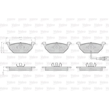 Valeo | Bremsbelagsatz, Scheibenbremse | 872974
