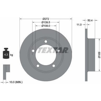 Textar | Bremsscheibe | 92019900