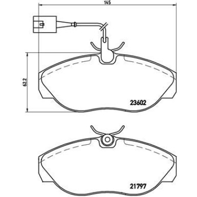 Brembo | Bremsbelagsatz, Scheibenbremse | P 23 083